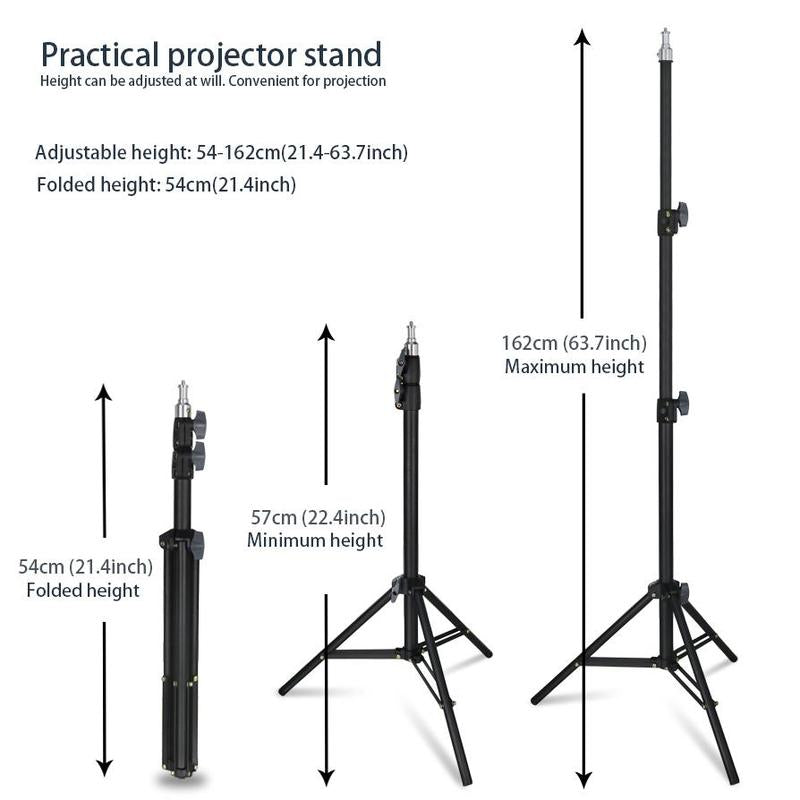 Portable Projector Stand, 1 Count Sturdy Floor Mount for Home and Office, Easy to Assemble and Multi-Angle Adjustment Projector Tripod, Adjustable