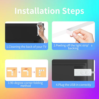 DIY Lights USB Powered TV Lights 9.84FT 13.12FT 16.4FT Led Strip Lights RGB Music Sync, Bluetooth Strip Lights with Smart App for Bedroom, Room Indoor Light, Mother’S Day Gift